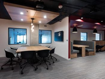 A conference room with a long table and chairs.at Axle, Seattle, WA